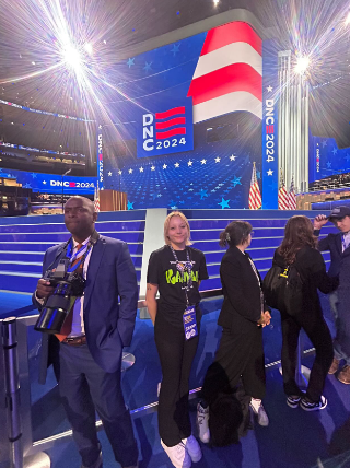 Sydney Speicher at the Democratic National Convention in Chicago