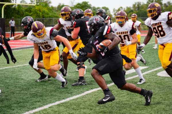 Vulcans Cruise past the Gannon Golden Knights